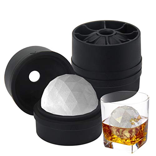 Cubitera Hielo,2pcs Cubitera Silicona, Molde bola hielo Moldes para Cubitos de Hielo,Molde Silicona Sin BPA, para Congelarse Alimentos para Bebés, Cola,Cócteles,Whisky,jugo,leche Cover