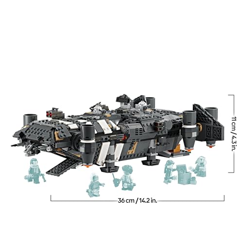 Star Wars Onyx Cinder, Astronave Giocattolo da Costruire dalla Serie TV Skeleton Crew, Giochi per Bambini e Bambine da 10 Anni con 5 Minifigure di Personaggi, Idea Regalo da Collezione 75374 - Lego - Immagine 2