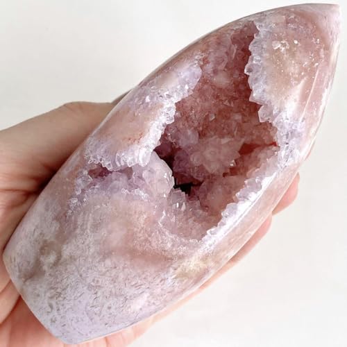 Amazon.co.jp: 特価 美しい ピンクアメジスト 原石 フレーム 約