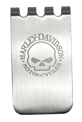 Harley-Davidson Men's Willie G Skull Money Clip - Brushed Nickel Finish