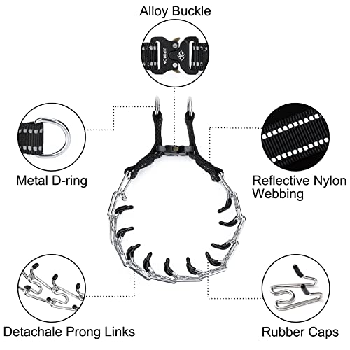 Jipimon Dog Collar Adjustable Quick Release Dog Training Collar With Rubber Tip For Small Medium Large Dogs (Large, Purple) #TOP1