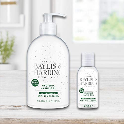 Baylis & Harding Anti-bacterial Unfragranced Hygienic Hand Sanitiser Gel 50ml, Pack of 12 - Vegan Friendly - Image 5
