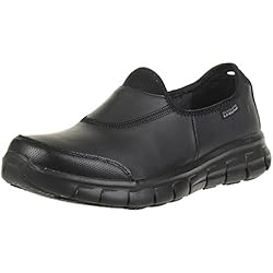 Calzado De Seguridad Skechers Skechers Sure Track, Zapatos Mujer, Negro Black Leather, 38 EU