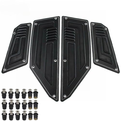 Cale pied moto CNC pour TMAX 530 2012-2016 pédales noires aluminium