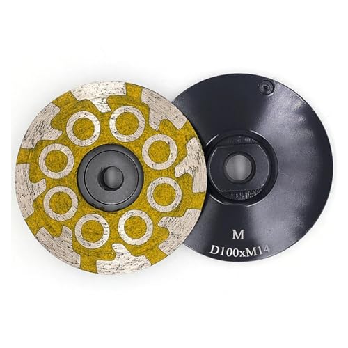 4インチ 100mm ダイヤモンドボウルグラインダーストーングラインディングディスクコンクリート大理石研磨パッドアングルホイール研磨ブロック wanglan(M,M14)