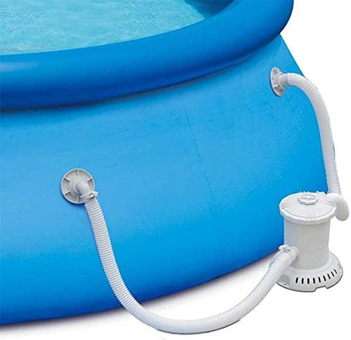 Close-up of filter pump connected to pool