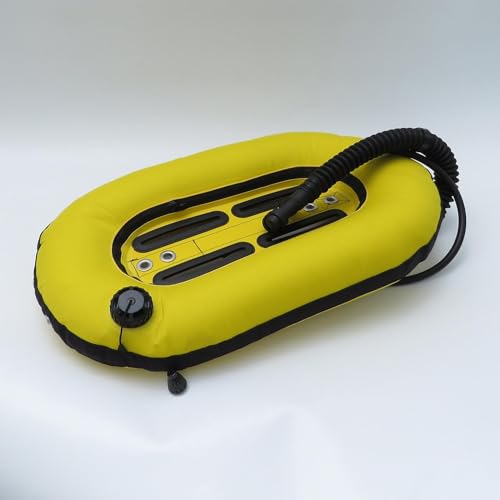 Pegciuho 30LB Snorkeling Donut Wing with Single Cylinder, Scuba Diving BCD Buoyancy Compensator for Adults, Nylon, Yellow