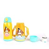 Una taza para uso doble: tres juegos de entrega, tapa de la taza que vierte agua, succión de paja, dos estilos de vida, libre de cambiar