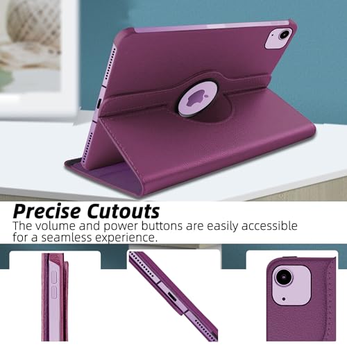 Image of TGK 360 Degree Rotating Flip Cover Case for iPad Air 11 Inch M4 /M3 /M2 2026 /2025 /2024 & Air 5th Gen 2022 /iPad Air 4th Gen 2020 10.9 Inch(Purple)