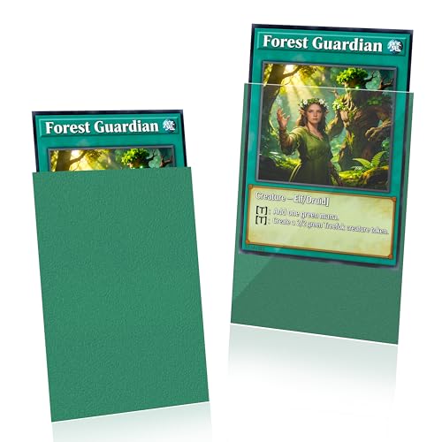 Green MTG Card Sleeves 200 Pack Matte Trading Card Sleeves Sturdy Card Protector for Perfect Shuffling - Compatible with MTG TCG and SportGame Cards