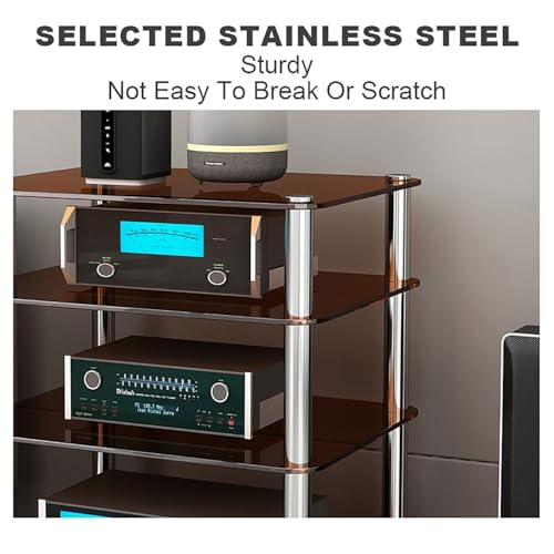Scaffale angolare per CD e DVD, supporto salvaspazio per console di gioco, armadietto per display AV, ideale per soggiorno, camera da letto e sale da gioco