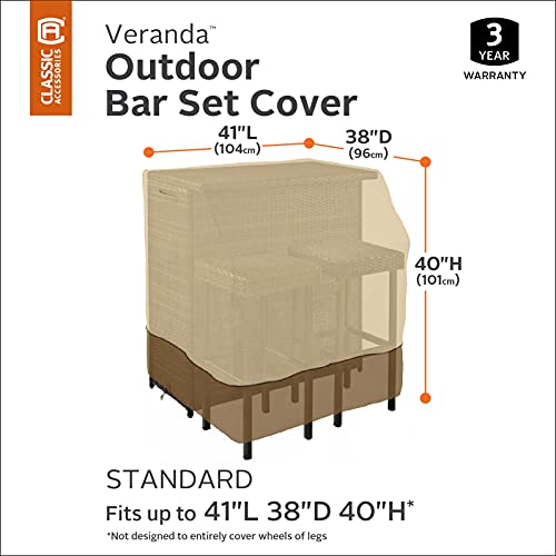 Classic Accessories Veranda Water-Resistant 41 Inch Outdoor Bar Set Cover, Patio Furniture Covers #TOP11