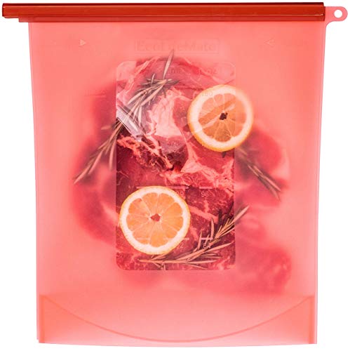 EcoLifeMate Gallon Size Reusable Silicone Food Storage...