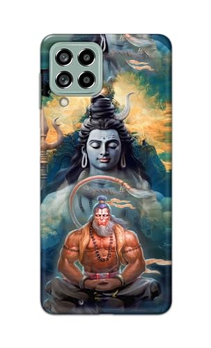 Image of PRINTFIDAA Printed Hard Back Cover Case for Samsung Galaxy M53 5G Back Cover (Lord Shiva and Hanuma) -112