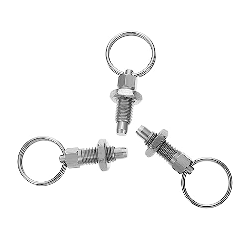 OSALADI 9pcs Stainless Steel Retractable Spring Plungers with Pull for Industrial Equipment and Electrical Appliances Practical Mechanism for Maintenance Needs