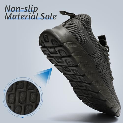 Image of Mens Lightweight Running Shoes Slip On Walking Tennis Gym Sneakers