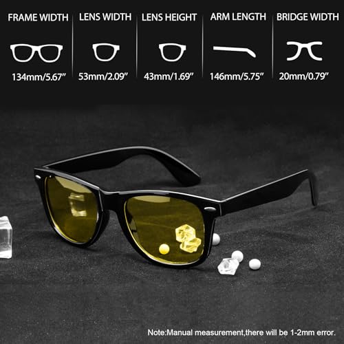 Image of Joopin Square Sunglasses Polarized UV400 Designer Sun Glasses Men Women | Oversized, Plastic Frame, Retro, Vintage, Unisex, Trendy Shades for Driving, Party, Fishing, Business, Costume
