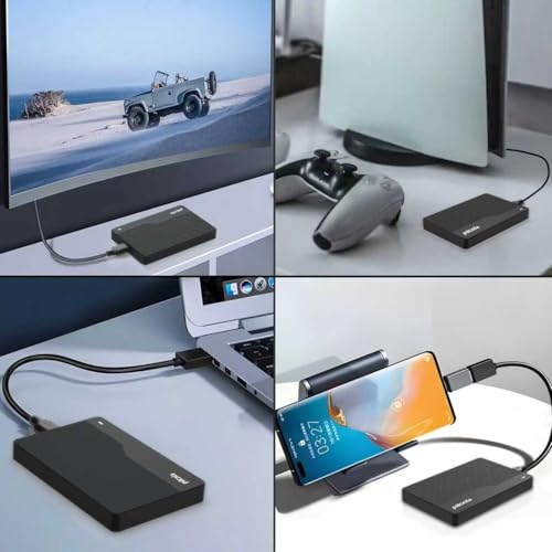 Image of Ultra Slim Portable External Hard Drive USB3.0 HDD Storage for Xbox,PS4 /5,PC,Desktop,Laptop,MacBook,Chromebook (HDD1-320G)