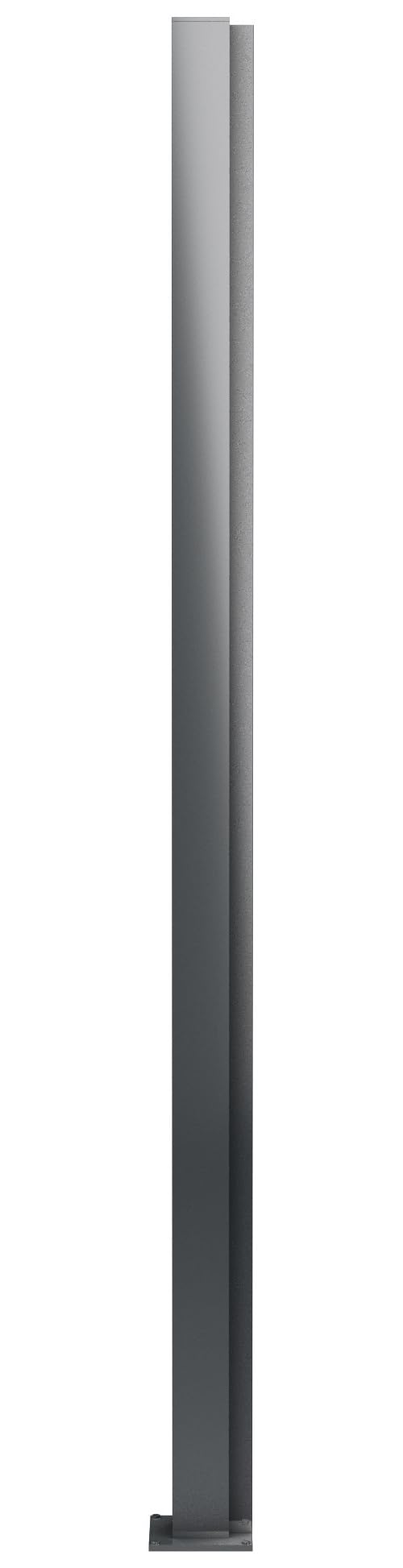 Post partition standard d'angle 24 pouces aluminium satin anodisé pour cloisonnette