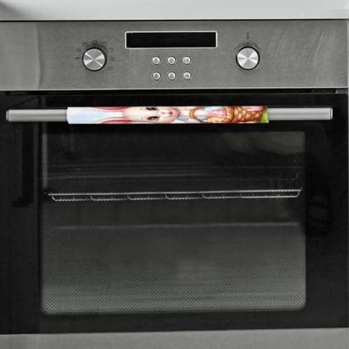 Image of Pardick Refrigerator Door Handle Covers Set of 2 Easter Cute Rabbit Bunny Egg Washable Fridge Dishwasher Mocrowave Oven Door Decor Protector Handle Cover Keep Your Kitchen Appliance Clean