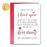 Lcmjjm Valentine's Day Card I Love You Romantic Card, Best Valentine's Day Gift for Boyfriend Girlfriend Husband Wife; Best Thing That Ever Happened to Me, Also for Anniversary Birthday