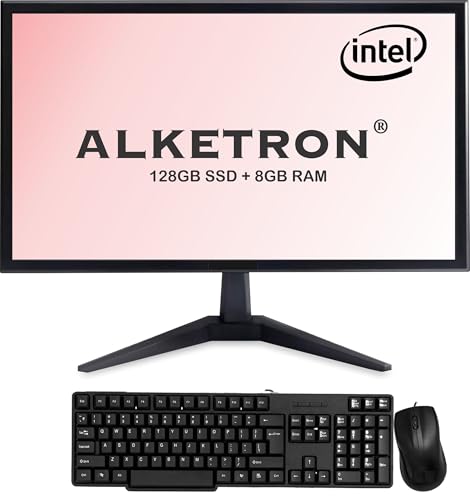 Image of ALKETRON All-in-One Desktop PC with 20 Inch Display - 128GB SSD + 8GB RAM; Windows11 & MS Office- Warranty(1+3 Year) (Basic Edition - Full Set)