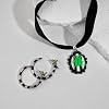 Coral Snake Earrings Halloween Beetle Necklace Set Hoop Earrings Cosplay Costume Accessories
