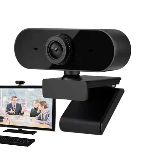 Cámara web para computadora de escritorio, cámara USB HD 720p ajustable de 360 ° para computadora portátil con micrófono, cámara PC, cámara web para monitor PC, sin cámara para portátil para co