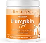 Fera Pets Cat & Dog Pumpkin Plus - Fiber Supplement - USDA Organic - Supports Gut & Digestive Health - Promotes Regularity - 7 Sources of Fiber - 90 Scoops
