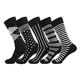 Modal Odor Resistant Cotton Business Dress Men's Crew Socks 6 Pack