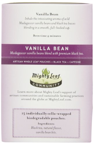 Mighty Leaf Black Tea, Vanilla Bean, 15 Pouches (Pack Of 3) #TOP3