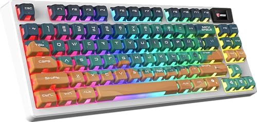 Image of msi Forge GK600 TKL W Mars US - Mechanical Linear SWITCHES - Dye-Sublimated PBT Keycaps, Anti-Slip Base, RGB LED, USB 2.0, Bluetooth, 2.4 GHz - Tenkeyless