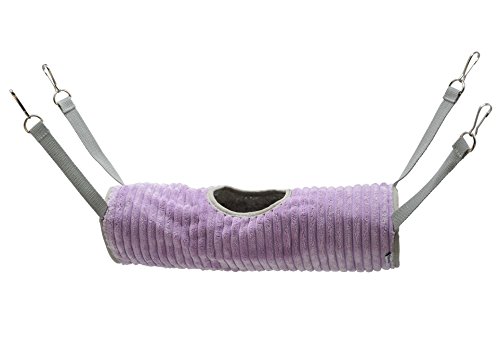 Niteangel Tunnel Hamster Hammock for Small Animals, Tunnel Tube Rat Ferret Toy (Purple)