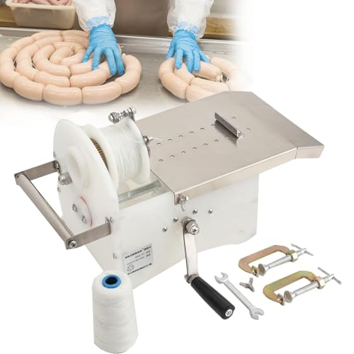 MáQuina Atadora De Salchichas Manual DiáMetro 0-42 Mm Ajuste Longitud 0-18 Cm Uso Comercial Y DoméStico Acero Inoxidable(Upgraded Model)