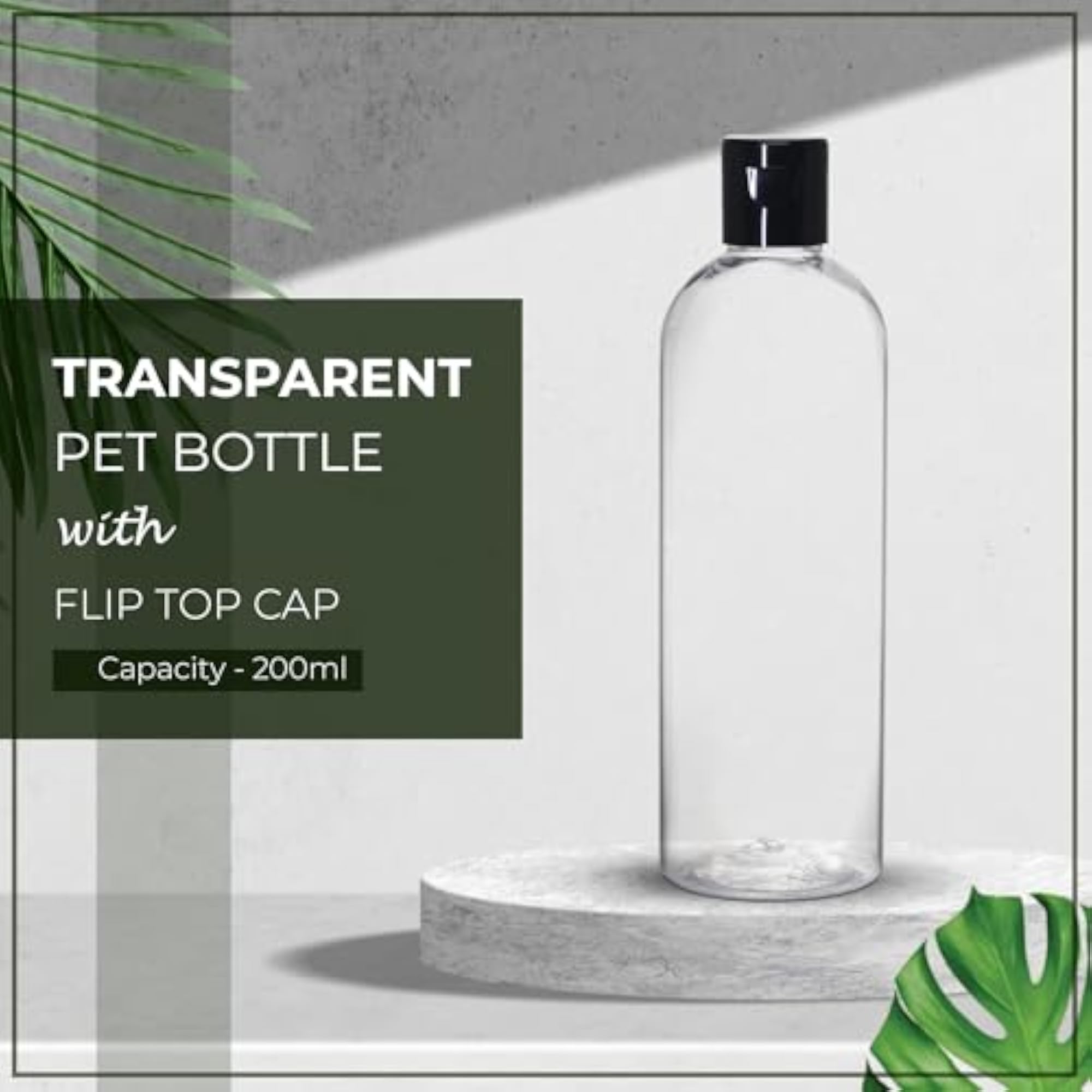 200ml Clear Plastic Bottles for Travel Size Toiletries