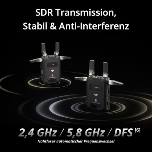DJI SDR Transmission Sender, 3 km 1080p/60fps SDR drahtlose Videoübertragung, Nur Sender, Stabil & Anti-Interferenz, Starke Durchdringung, Hohe Bitrate, USB-C Überwachung
