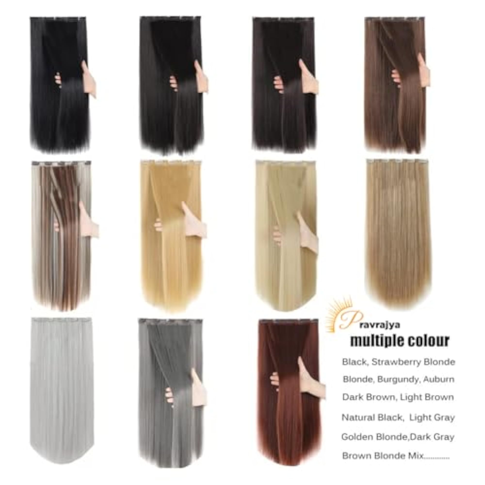 Women's 22 Inch Synthetic Straight Hair Extensions