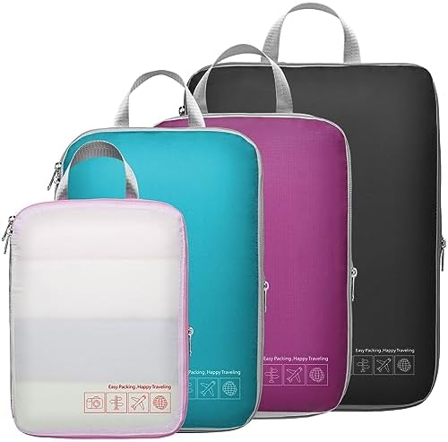 Cambond Compression Packing Cubes for Travel - Luggage Suitcase Organizer