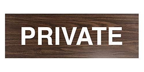 Panneau privé en noyer Signs ByLITA taille moyenne pour signalisation de porte élégante
