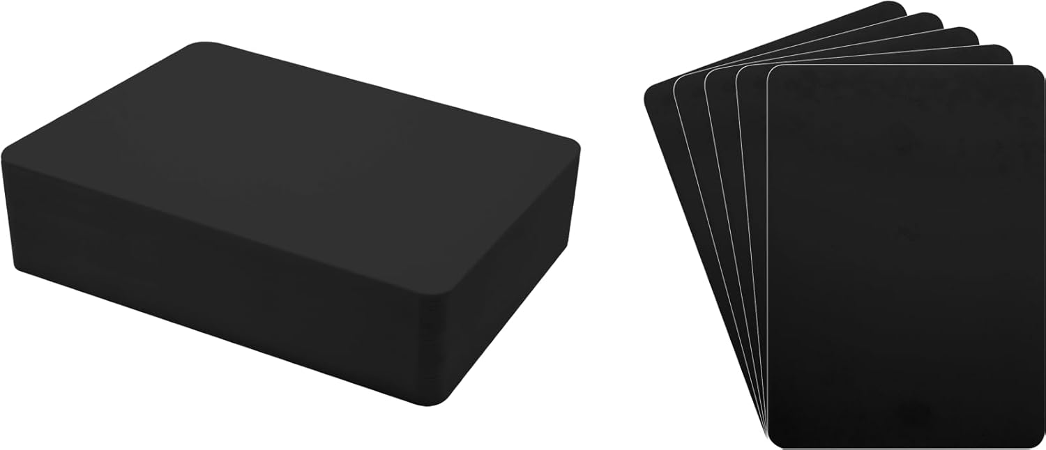 Square Deal Recordings & Supplies (100) Black Standard 20mil Narrow CD Jewel Box Divider Cards - 4-7/8" x 6-3/4" - CDNS68NBK20