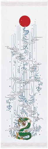 コンテックス フェイスタオル 布ごよみ タオルてぬぐい 龍 日本製 ピンク 約33×100cm 61617-80