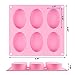 SJ Silicone Soap Molds, Rectangle & Oval, 6-Cavity Silicone Molds 2 Pcs