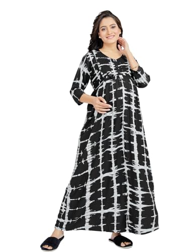 ONLY Mine 4-in-One | Maternity | Maxi | Long Frock | Casual Wear | Mom’s Wear | Maternity Dress for Women | Feeding Mom’s Wear