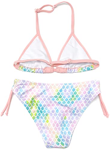 Image of SHEKINI Girls Swimwear Halter Triangle Bikini Set Ruffled Hawaii Beach Sport Two Piece Swimsuits
