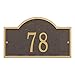 Whitehall Personalized Cast Metal Address Plaque - USA Made Custom House Number Sign - Arched Rectangle (12