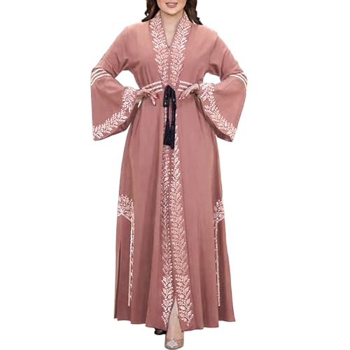 Robe musulmane de prière pour femme avec coupe abaya ample et fluide en caftan