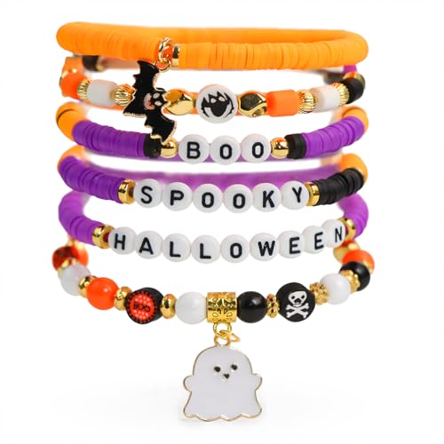 OHOME Halloween Party Favors - 6 Pack HALLOWEEN Bracelets |