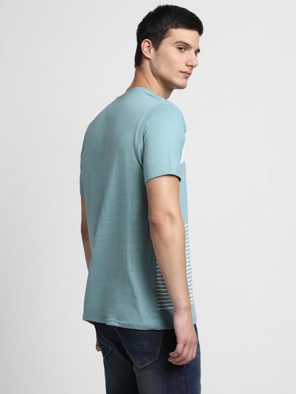 Image of Dennis Lingo Men's Cotton Solid Round Neck Slim Fit T-Shirts