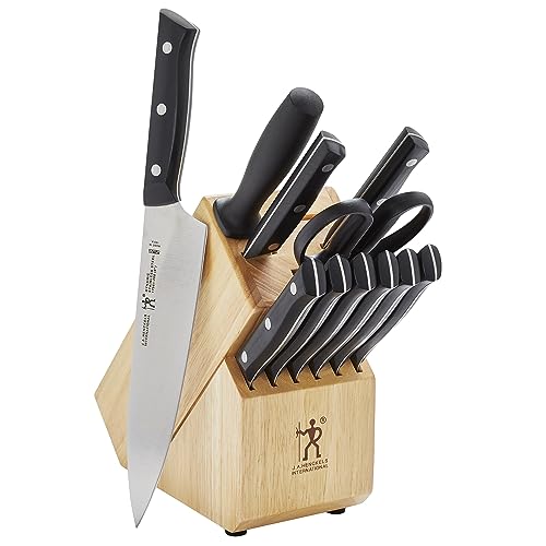 Comparison: Best Henckels Dynamic 12 Piece Cutlery Set 3 HENCKELS Dynamic Razor-Sharp 12-Piece Knife Block Set, Chef Knife, Bread Knife, Steak Knife, German Engineered Informed by 100+ Years of Mastery, Natural