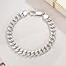 Dankadi Italian Men 925 Sterling Silver Bracelet 8-10-12MM Solid Miami Cuban Link Curb Chain 7